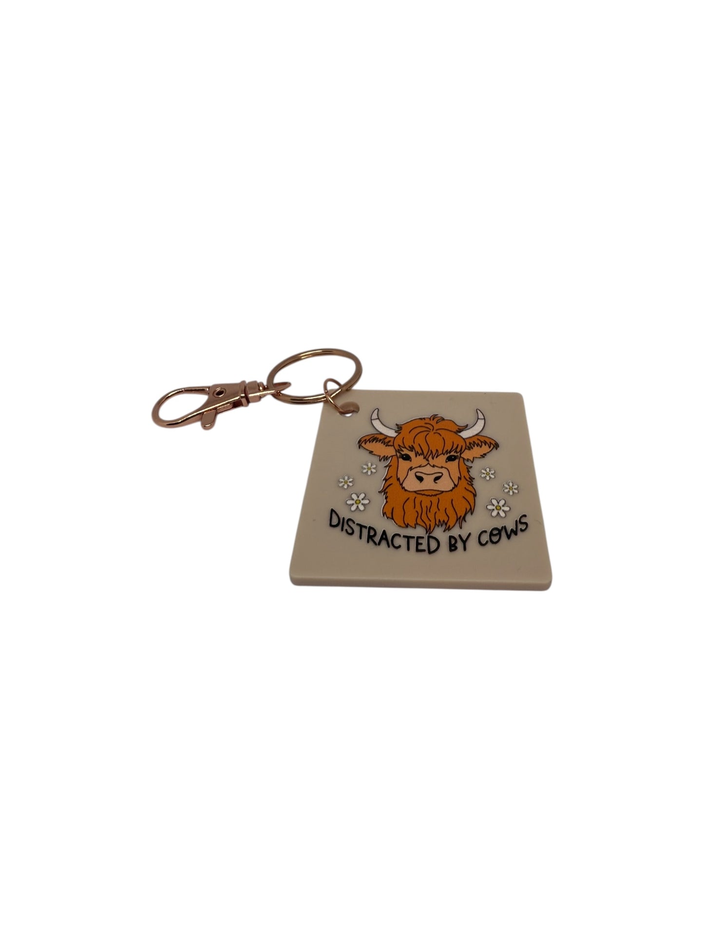 Distracted by cows keyring