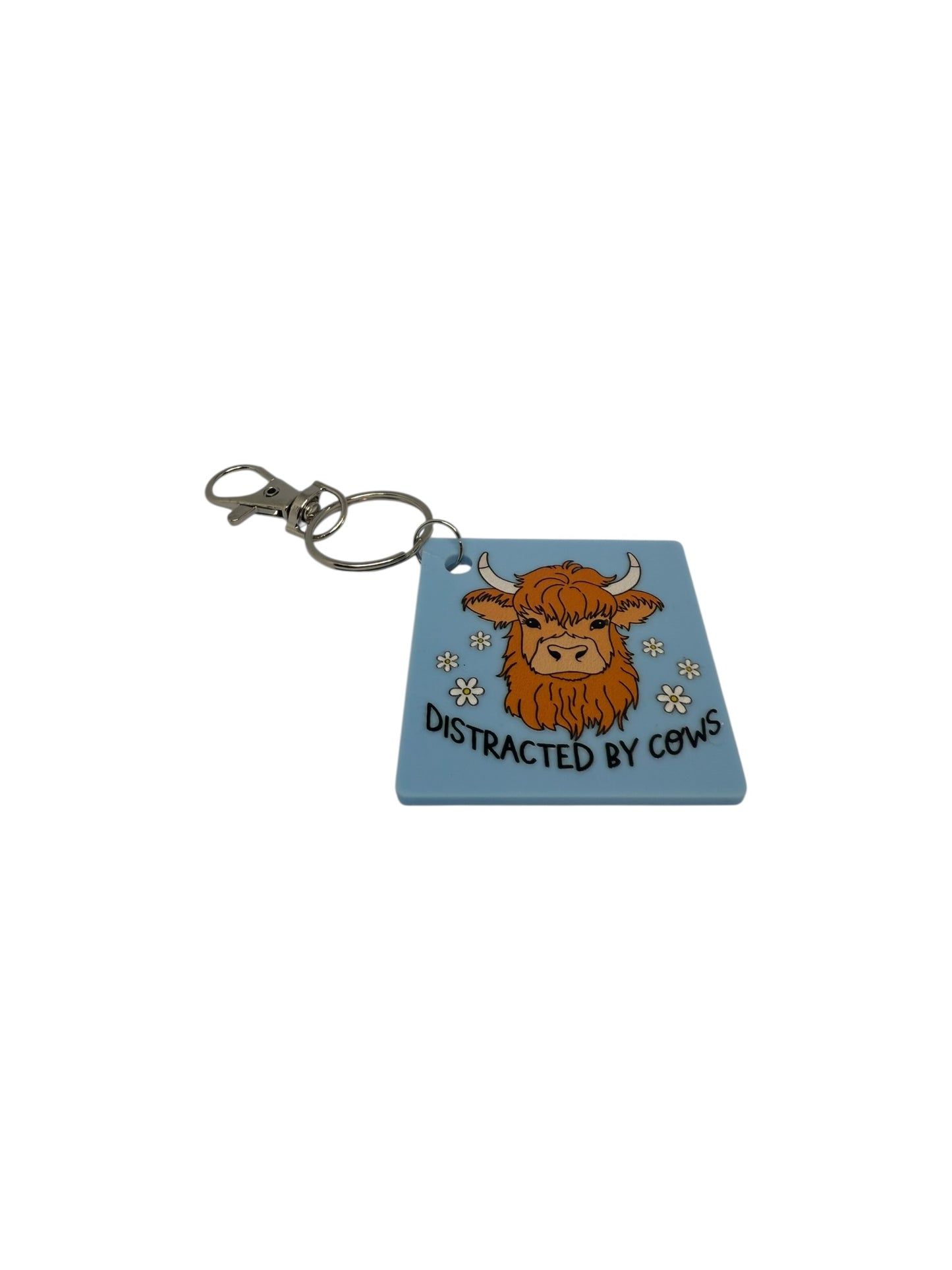 Distracted by cows keyring