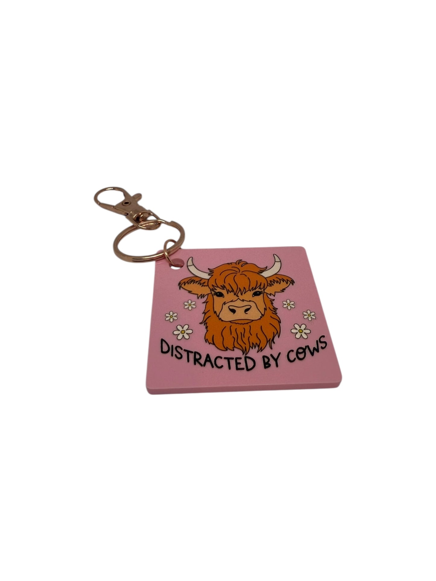 Distracted by cows keyring