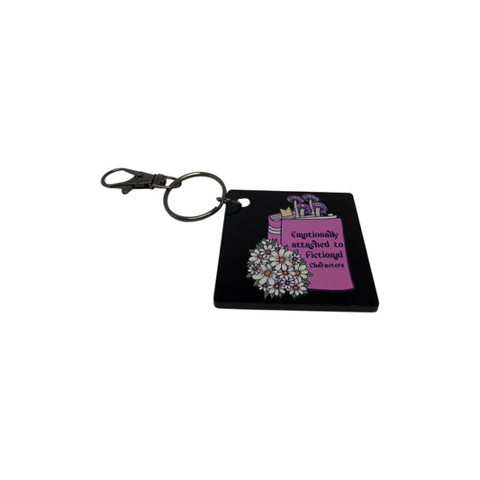 Emotionally attached to fictional characters keyring
