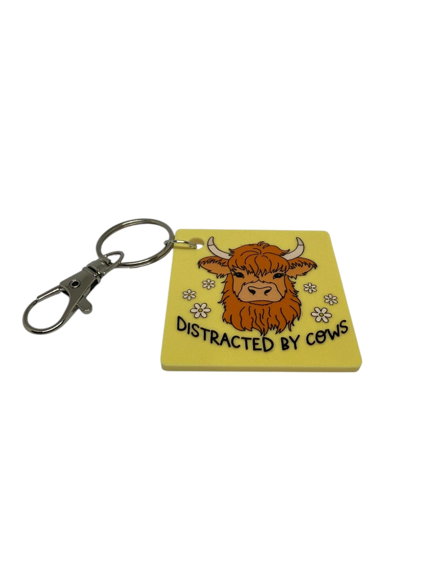 Distracted by cows keyring
