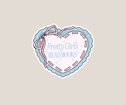 Pretty Girls Read Books Sticker