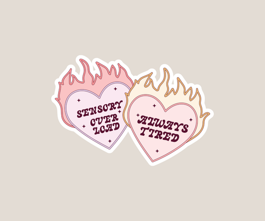 Sensory Overload, Always Tired Sticker