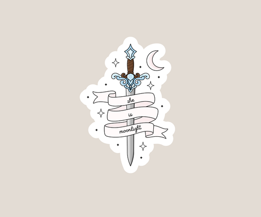 She is moonlight Sticker